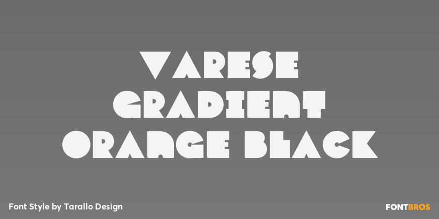 Varese Gradient Orange Black Font Poster #1