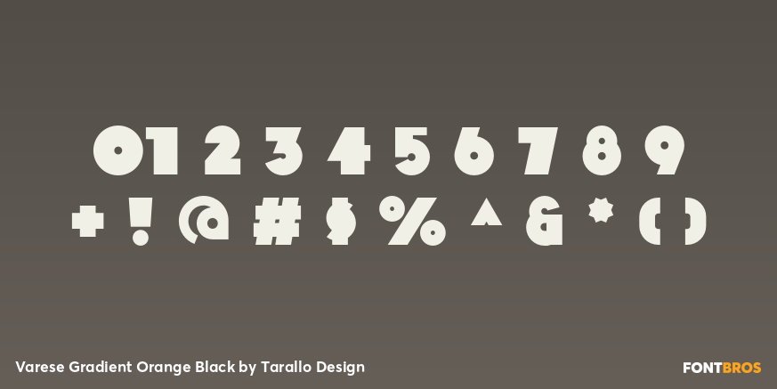 Varese Gradient Orange Black Font Poster #4