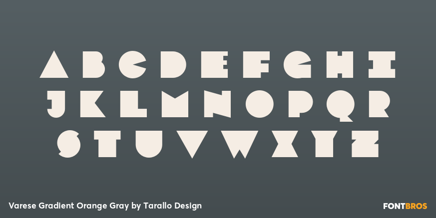 Varese Gradient Orange Gray Font Poster #2