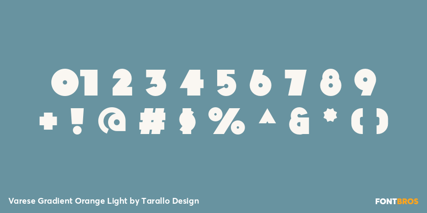 Varese Gradient Orange Light Font Poster #4