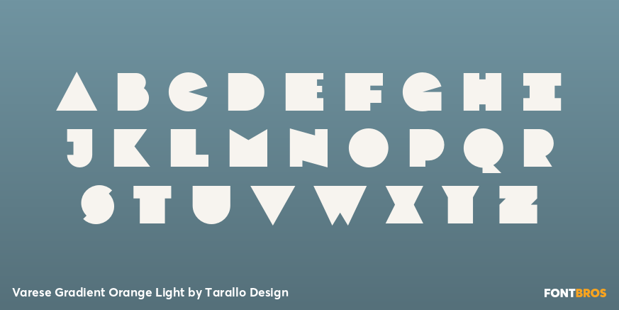 Varese Gradient Orange Light Font Poster #2