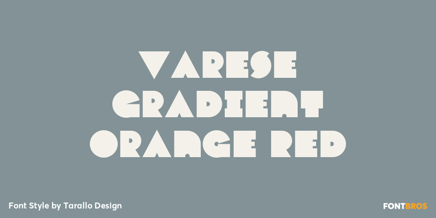 Varese Gradient Orange Red Font Poster #1