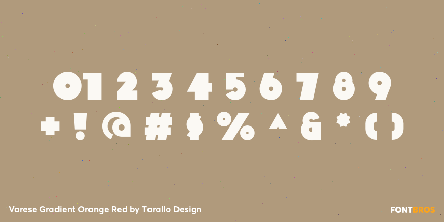 Varese Gradient Orange Red Font Poster #4