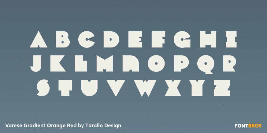 Varese Gradient Orange Red Font Poster #1