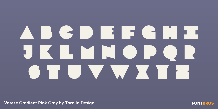 Varese Gradient Pink Gray Font Poster #2