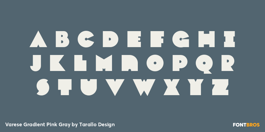 Varese Gradient Pink Gray Font Poster #3