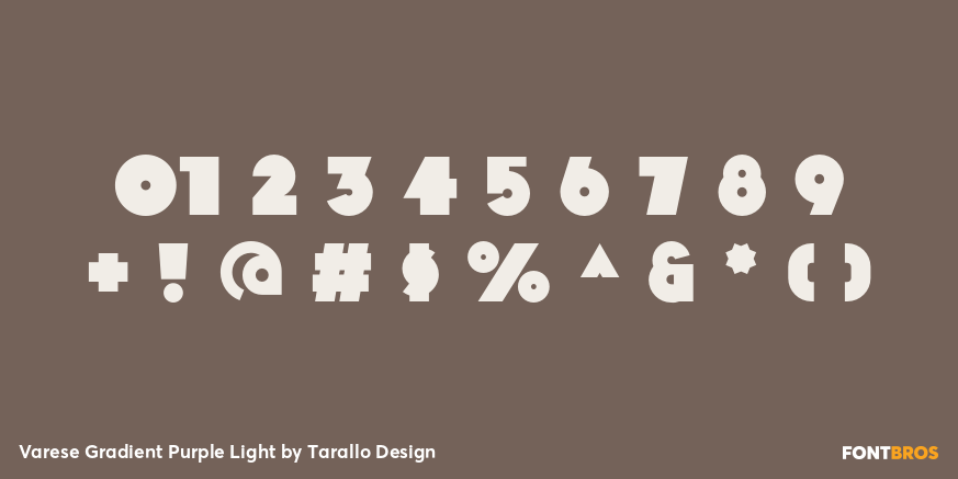 Varese Gradient Purple Light Font Poster #1