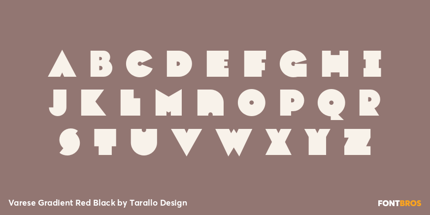 Varese Gradient Red Black Font Poster #3
