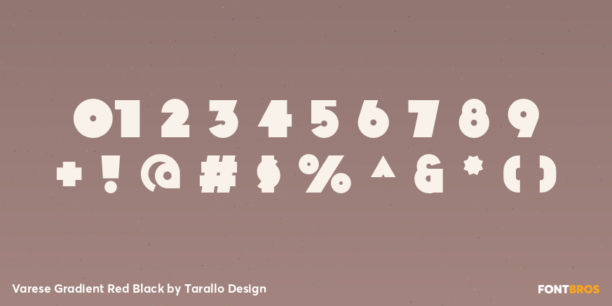 Varese Gradient Red Black Font Poster #4