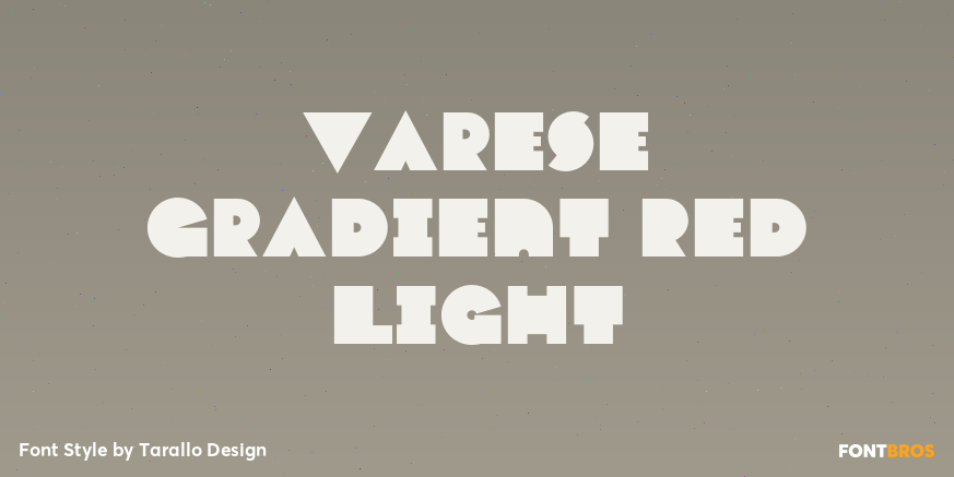 Varese Gradient Red Light Font Poster #1