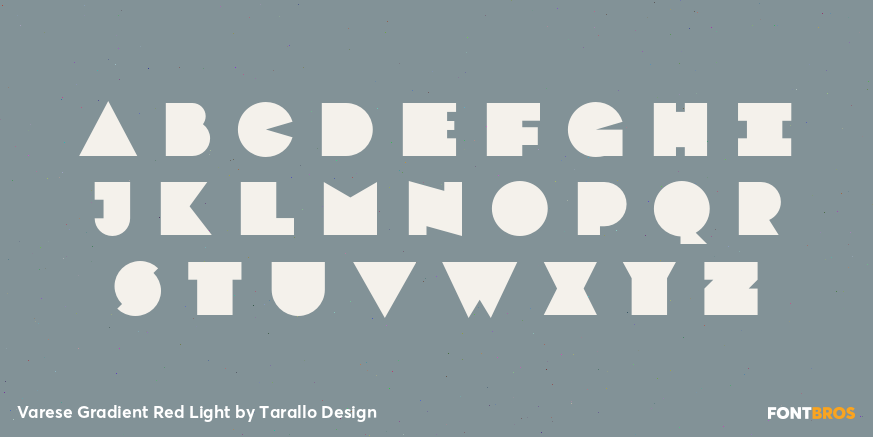 Varese Gradient Red Light Font Poster #2