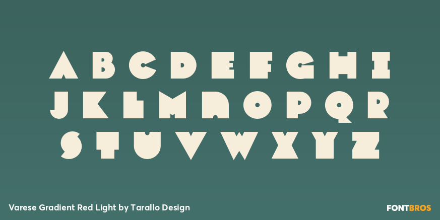 Varese Gradient Red Light Font Poster #3