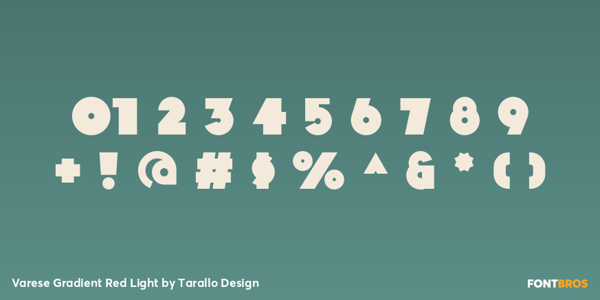 Varese Gradient Red Light Font Poster #4