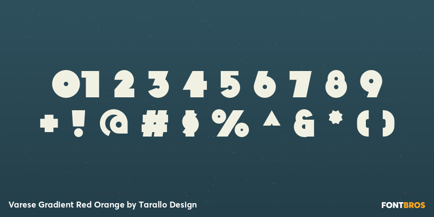 Varese Gradient Red Orange Font Poster #1