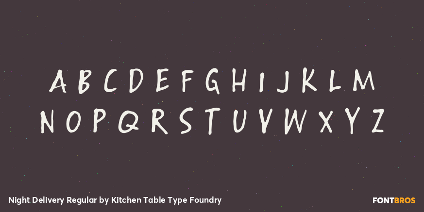 Night Delivery Regular Font Poster #2
