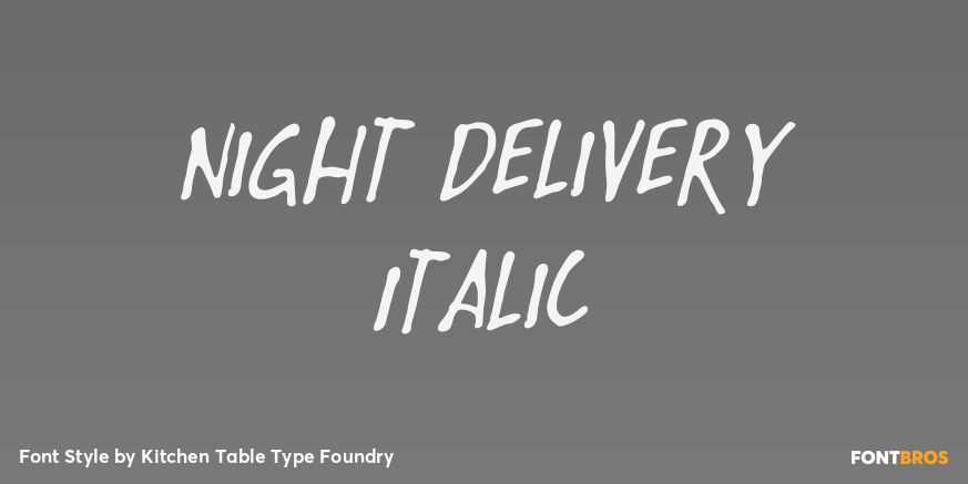 Night Delivery Italic Poster
