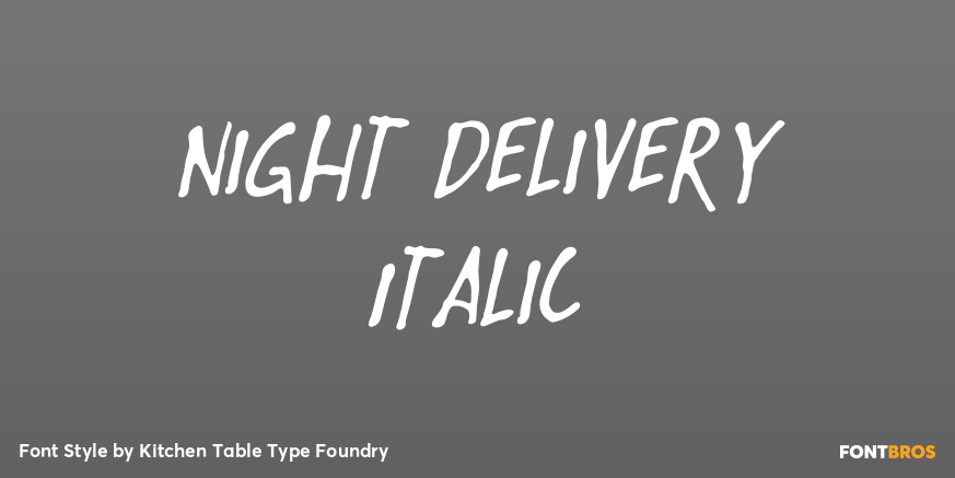 Night Delivery Italic Poster