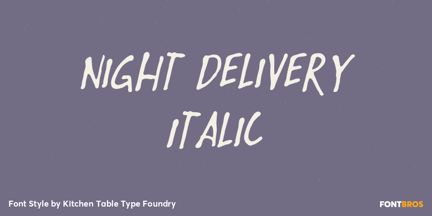 Night Delivery Italic Poster
