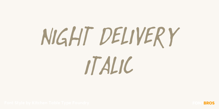Night Delivery Italic Poster