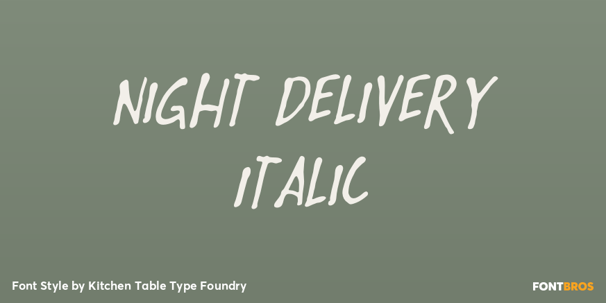 Night Delivery Italic Poster