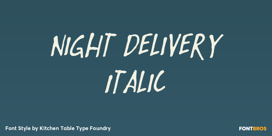 Night Delivery Italic Poster