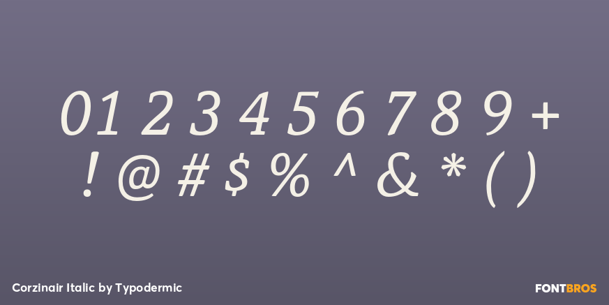 Corzinair Italic Font Poster #4
