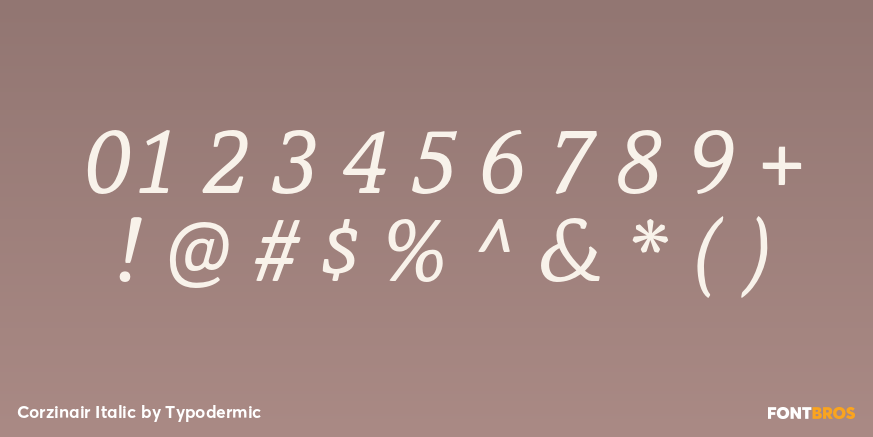 Corzinair Italic Font Poster #4