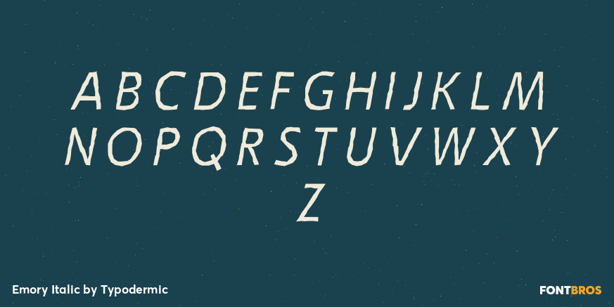 Emory Italic Font Poster #2