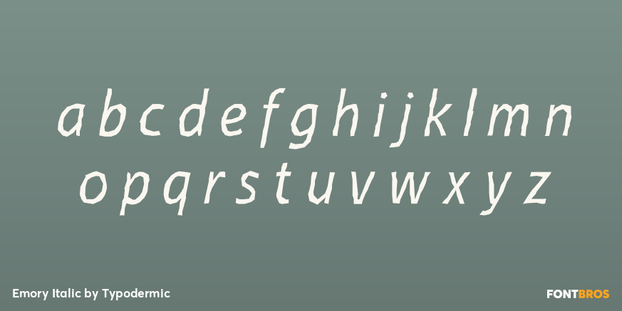 Emory Italic Font Poster #3