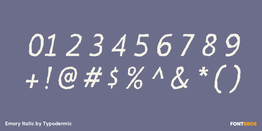 Emory Italic Font Poster #4