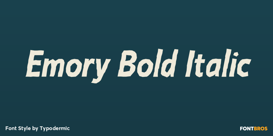 Emory Bold Italic Poster