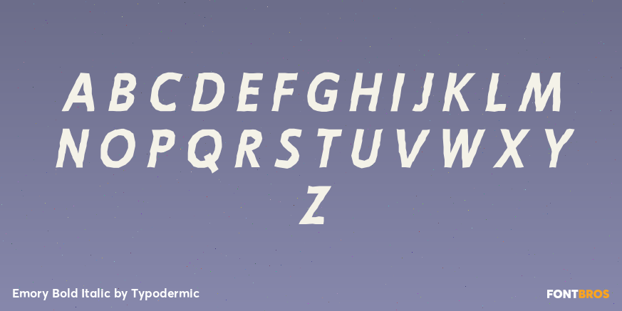 Emory Bold Italic Font Poster #2