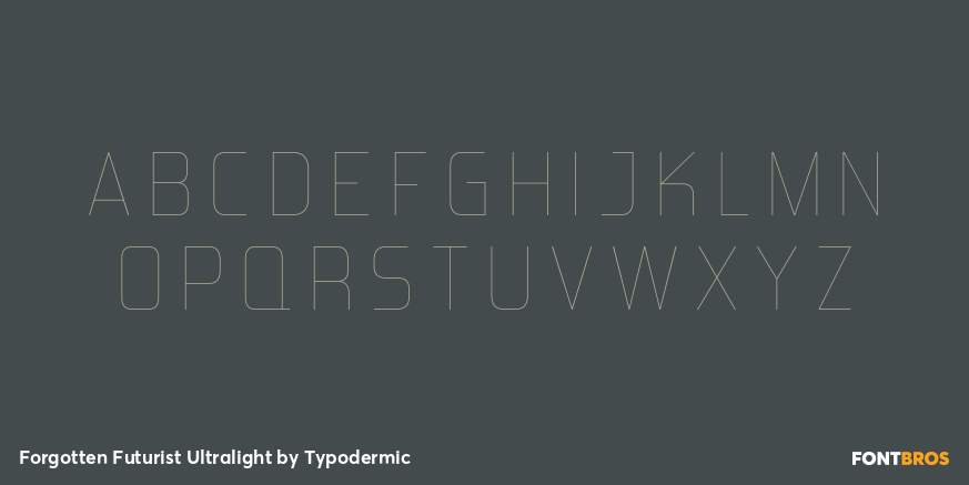 Forgotten Futurist Ultralight Font Poster #1