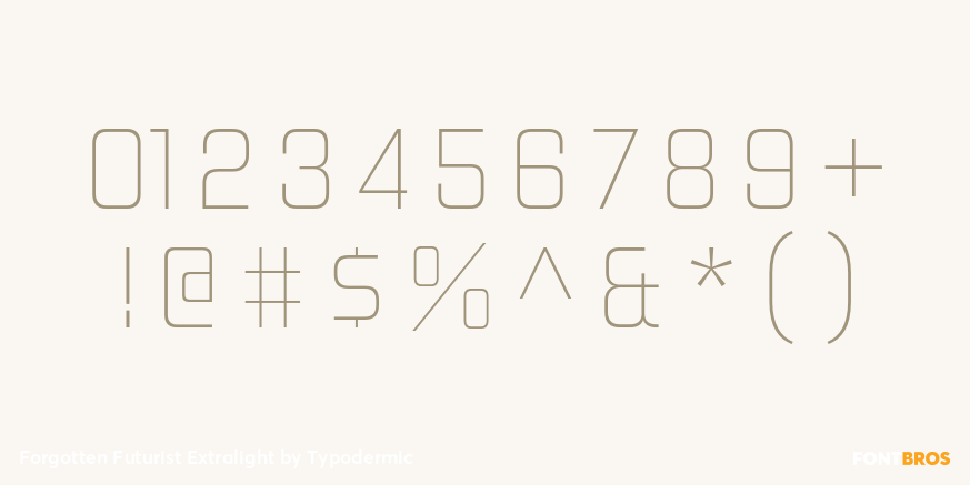 Forgotten Futurist Extralight Font Poster #1