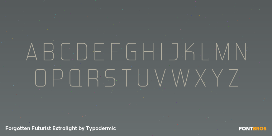 Forgotten Futurist Extralight Font Poster #1