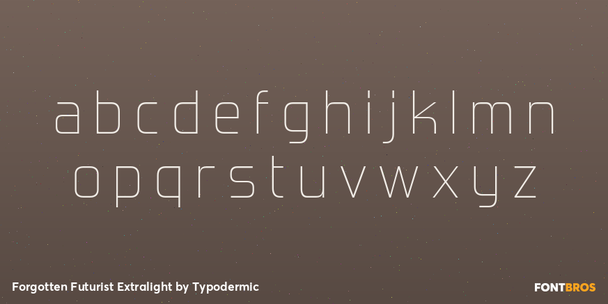 Forgotten Futurist Extralight Font Poster #1