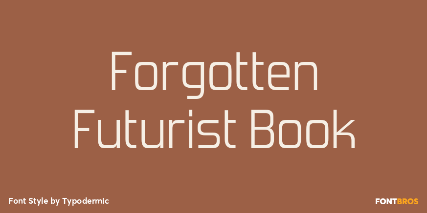 Forgotten Futurist Book Font Poster #1