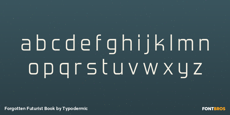 Forgotten Futurist Book Font Poster #3