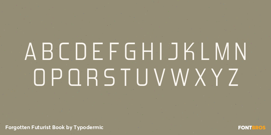 Forgotten Futurist Book Font Poster #1