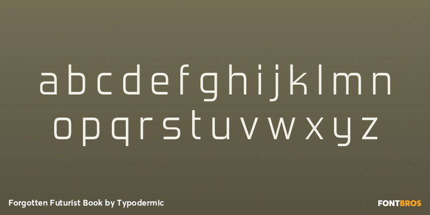 Forgotten Futurist Book Font Poster #1