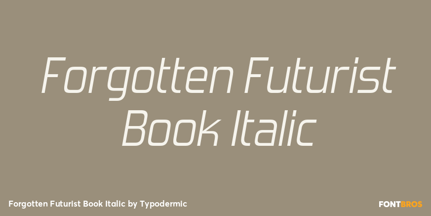 Forgotten Futurist Book Italic Font Poster #1