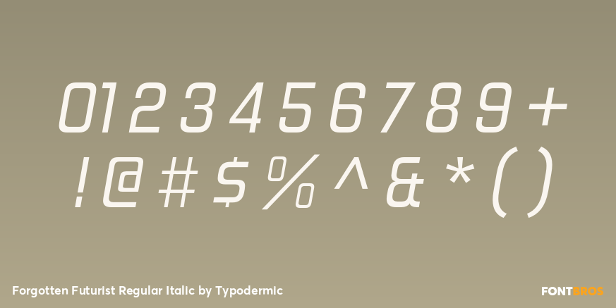 Forgotten Futurist Italic Font Poster #4