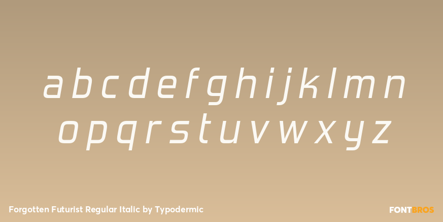 Forgotten Futurist Regular Italic Font Poster #3