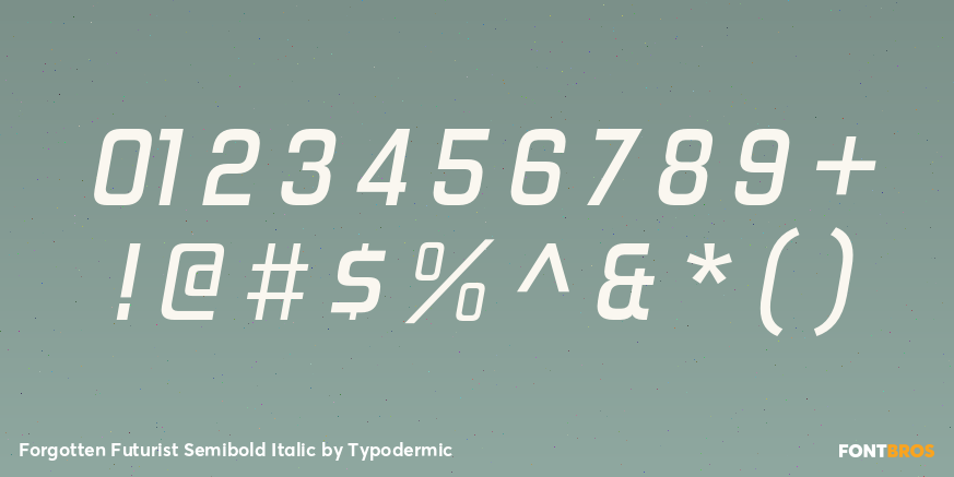 Forgotten Futurist Semibold Italic Font Poster #4