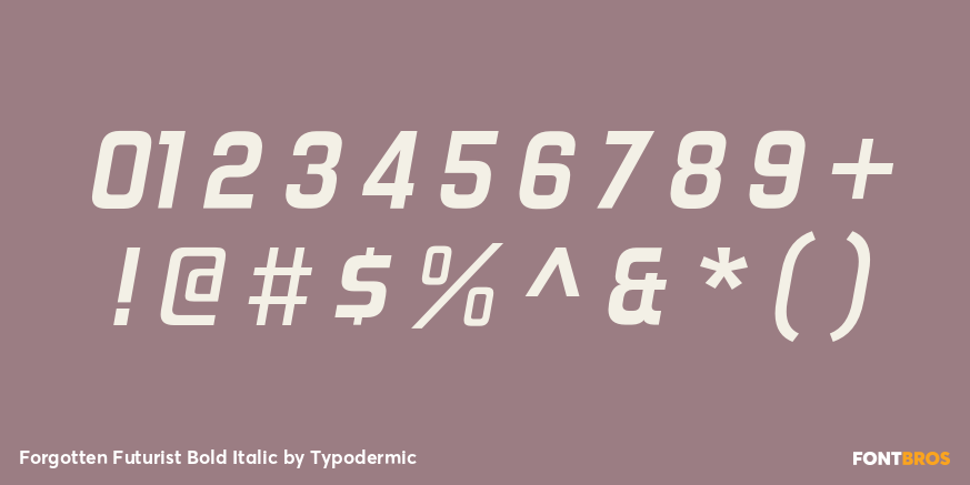 Forgotten Futurist Bold Italic Font Poster #1