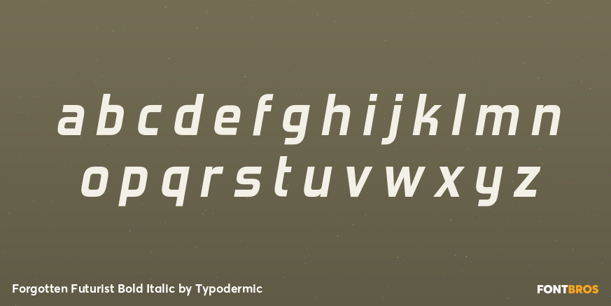 Forgotten Futurist Bold Italic Font Poster #1