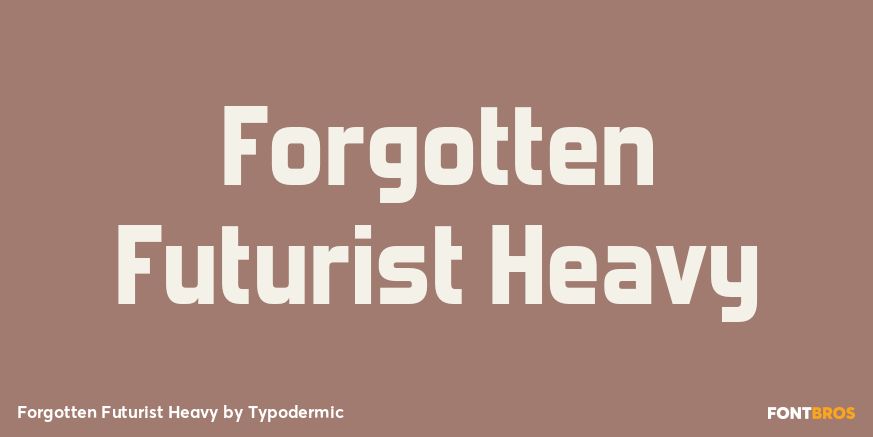 Forgotten Futurist Heavy Font Poster #1
