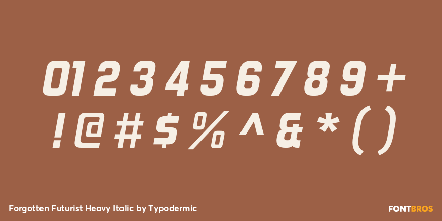 Forgotten Futurist Heavy Italic Font Poster #1