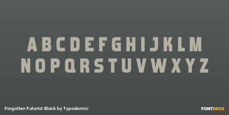 Forgotten Futurist Black Font Poster #2