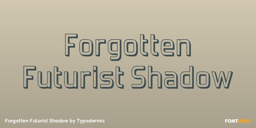 Forgotten Futurist Shadow Font Poster #1